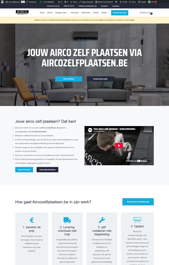De website van Airco zelf plaatsen