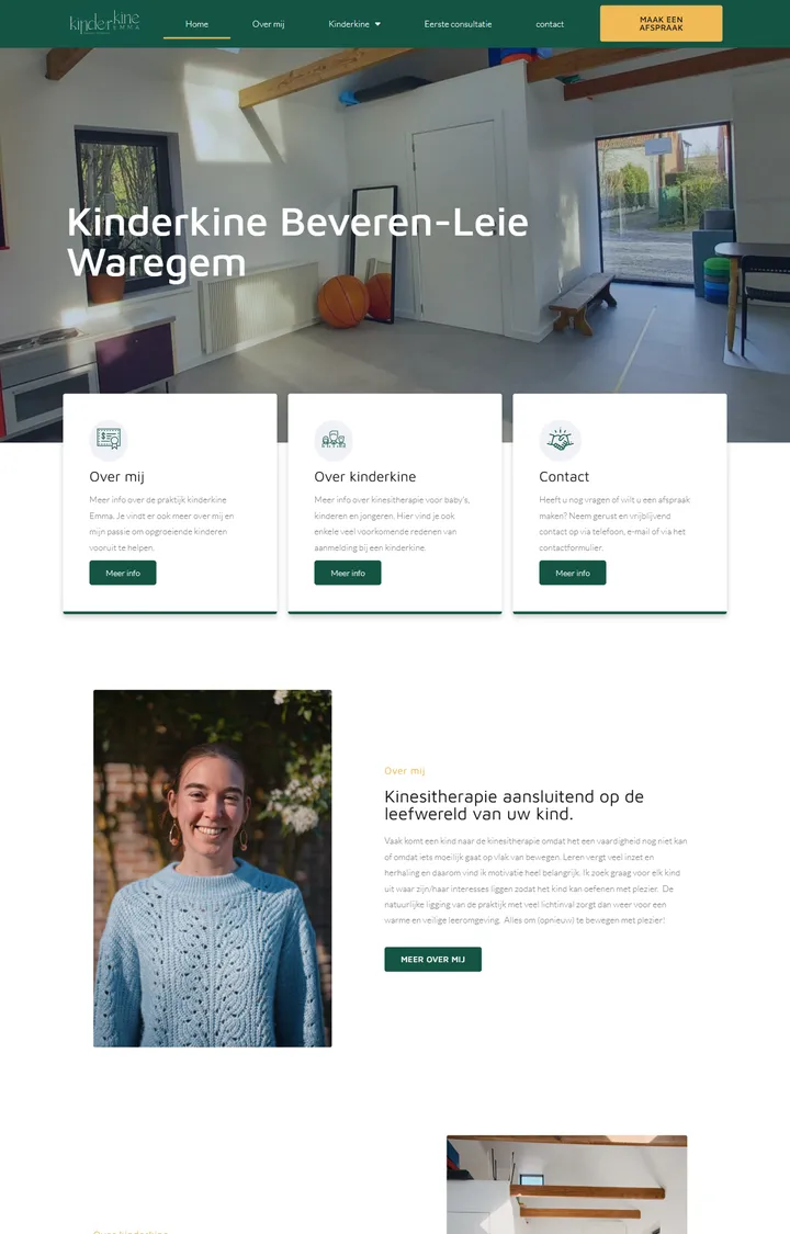 De website van Kinderkine Emma