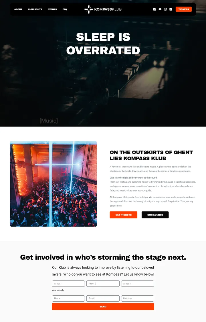 De website van Kompass Klub